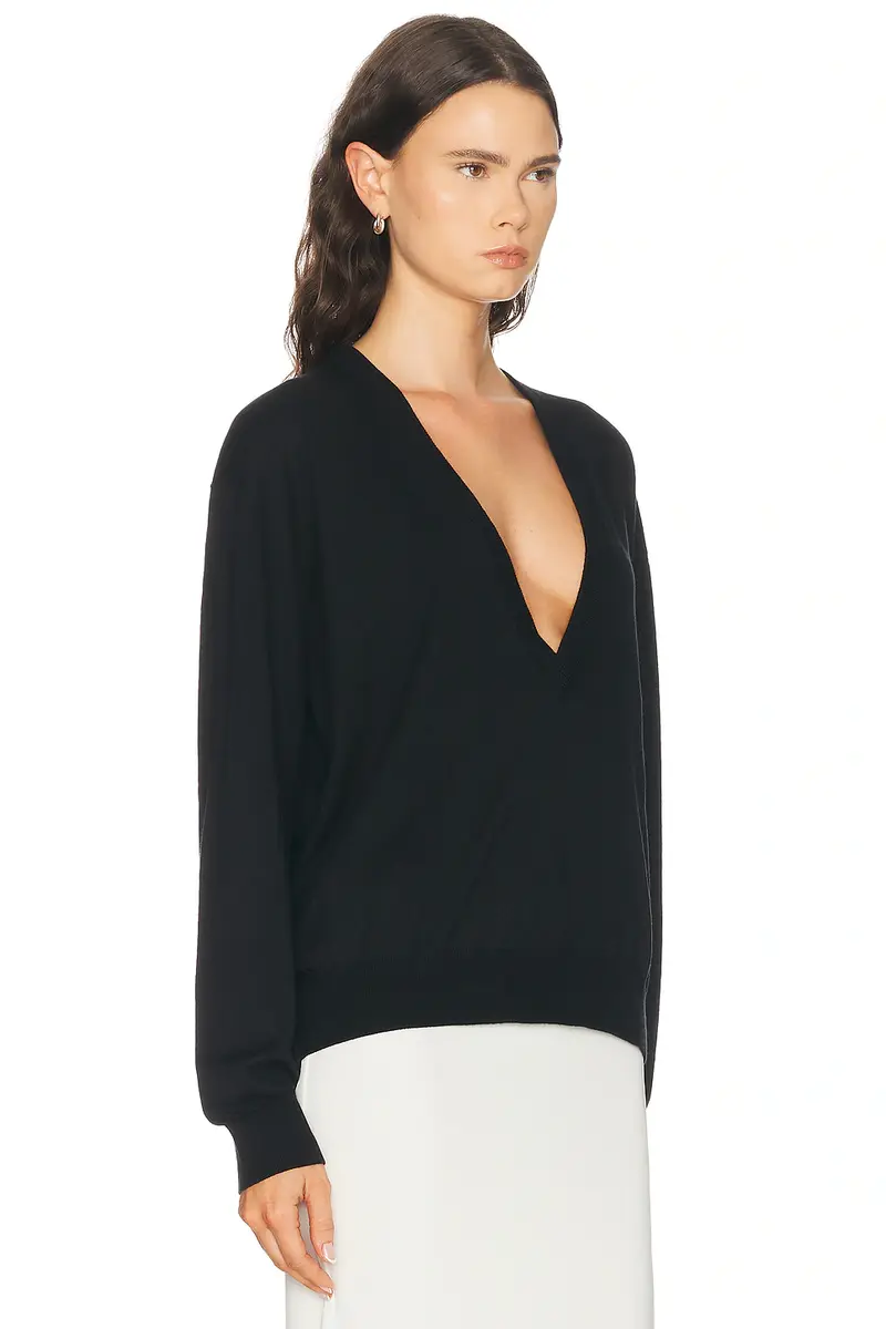 EAVES Devyn V Neck Sweater | Thumbnail 2