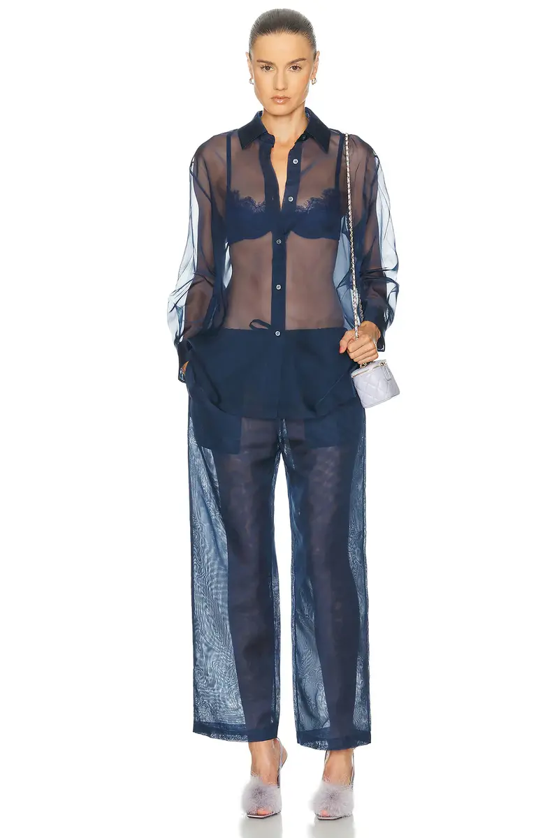 RENGGLI Organza Button Up Shirt | Thumbnail 4 RENGGLI Organza Button Up Shirt | Thumbnail 4