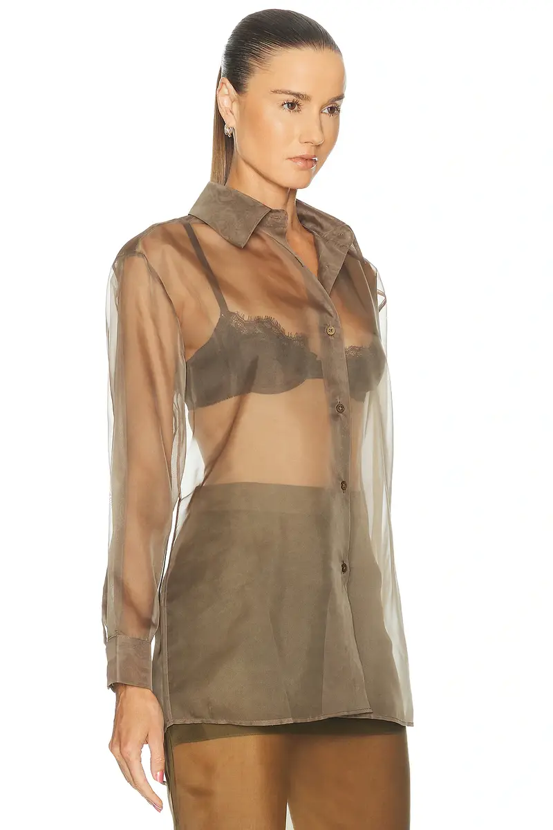 RENGGLI Organza Button Up Shirt | Thumbnail 2 RENGGLI Organza Button Up Shirt | Thumbnail 2
