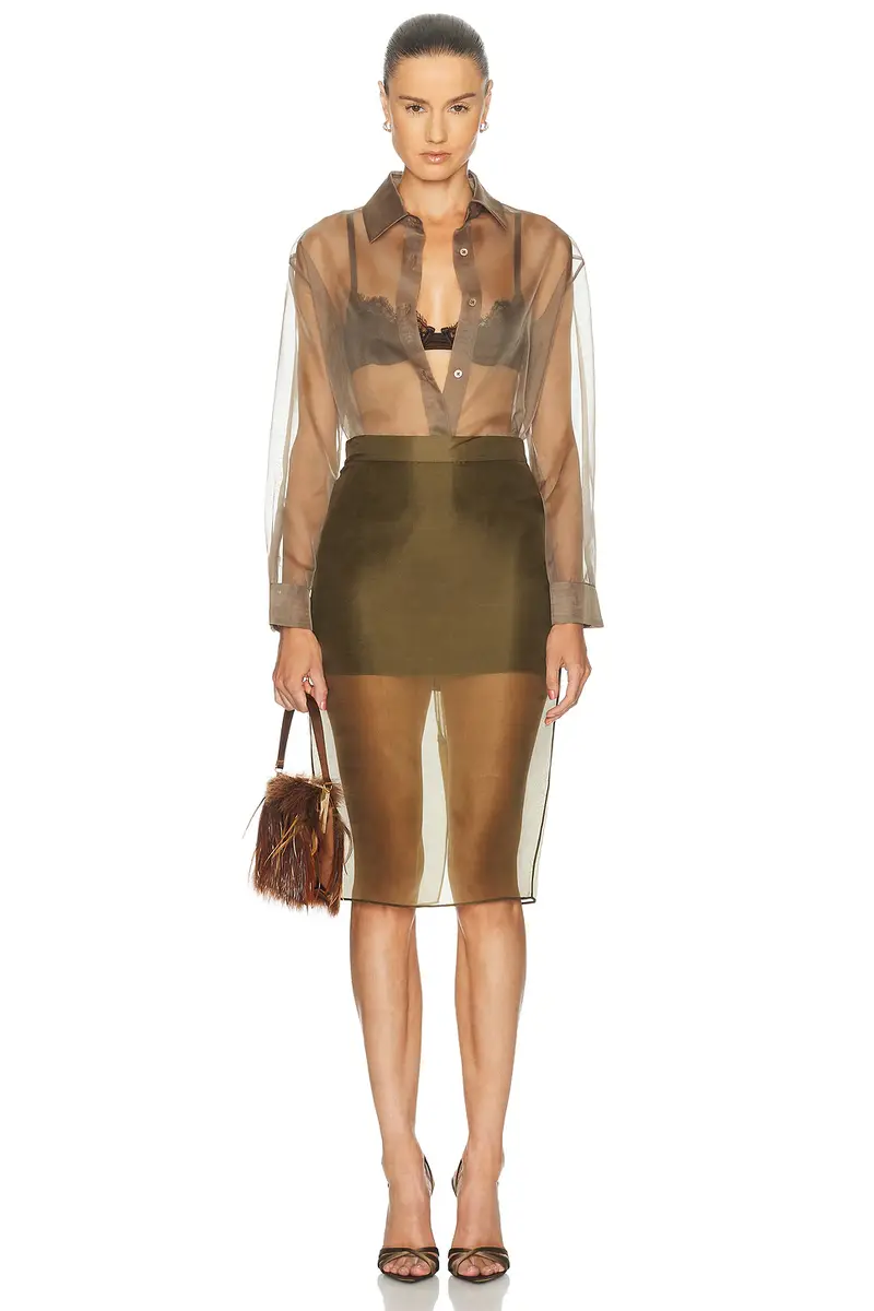 RENGGLI Organza Button Up Shirt | Thumbnail 4 RENGGLI Organza Button Up Shirt | Thumbnail 4