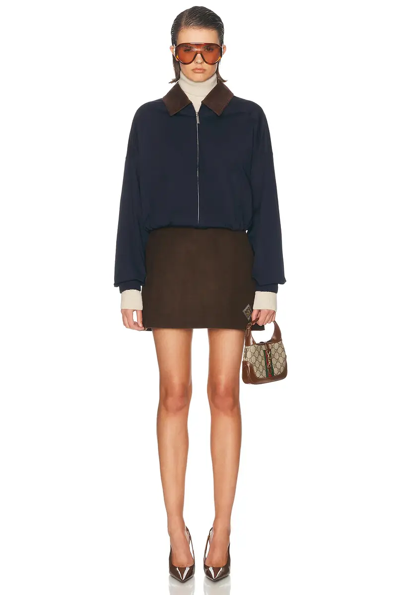 Casablanca Embroidered Wool Varsity Skirt | Thumbnail 5
