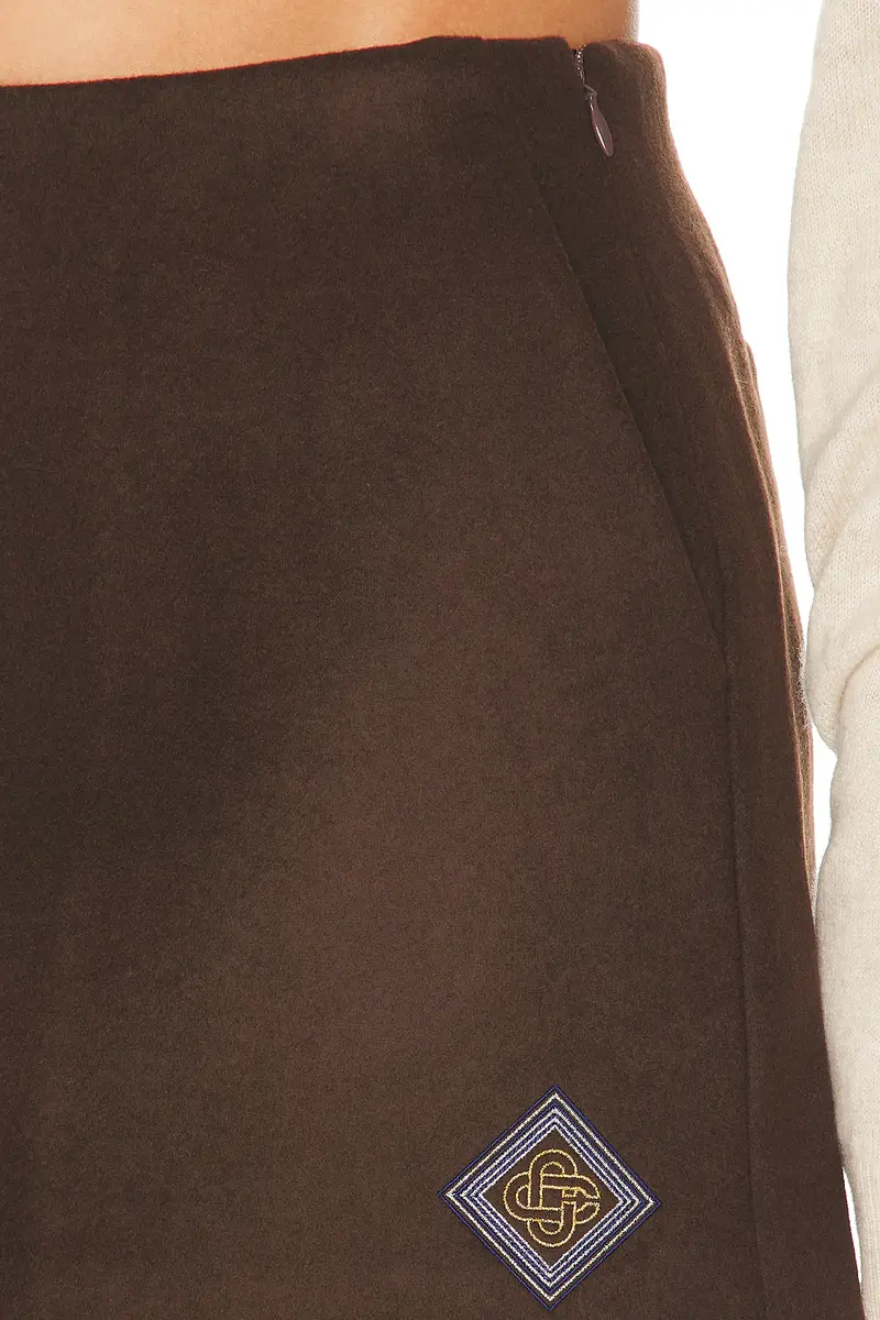 Casablanca Embroidered Wool Varsity Skirt | Thumbnail 6