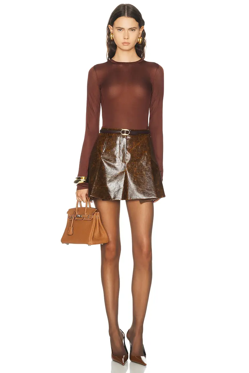 Sportmax Leather Mini Skirt | Thumbnail 6 Sportmax Leather Mini Skirt | Thumbnail 6