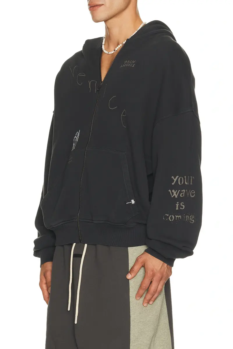 Palm Angels Surfer Dream Zipped Loose Hoodie | Thumbnail 2