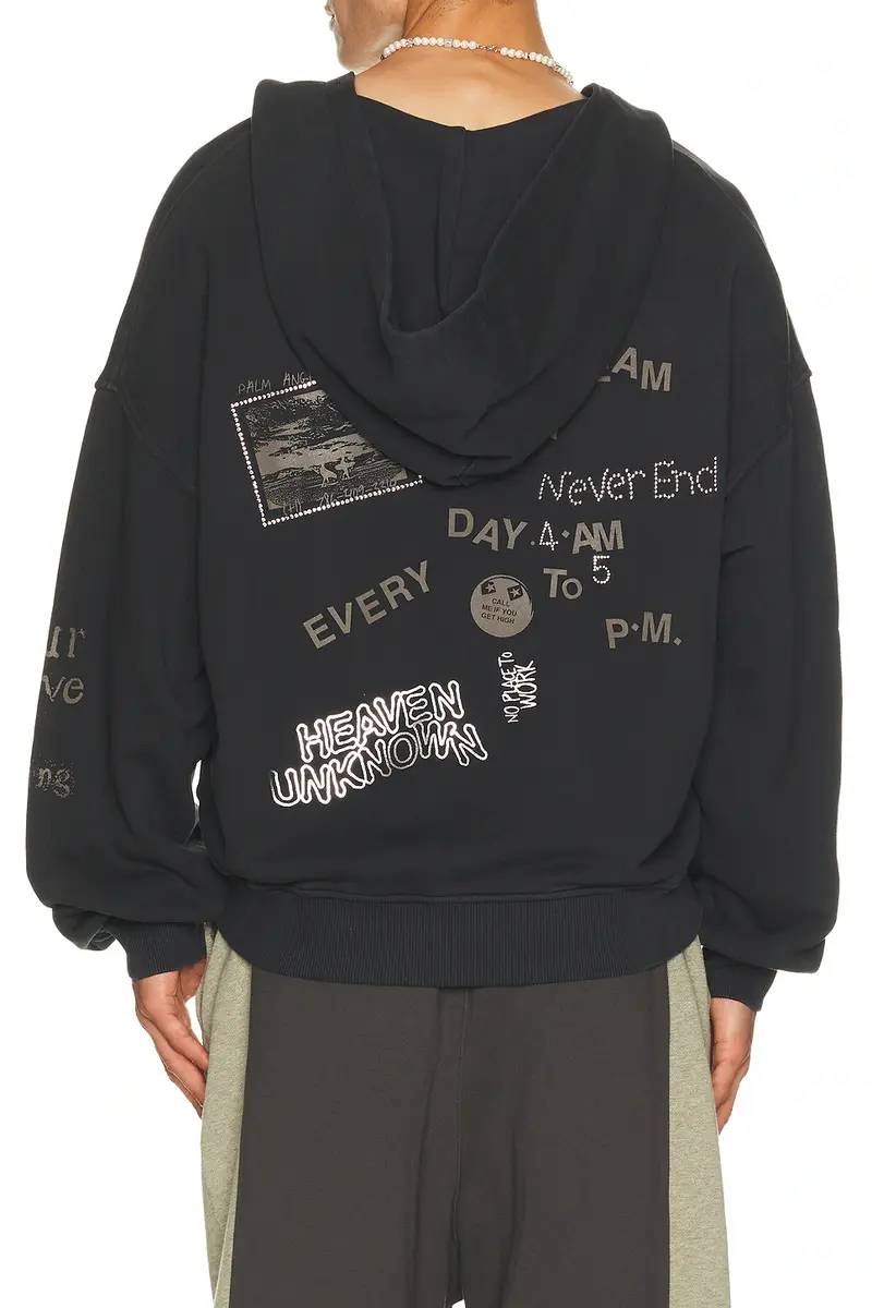 Palm Angels Surfer Dream Zipped Loose Hoodie | Thumbnail 3