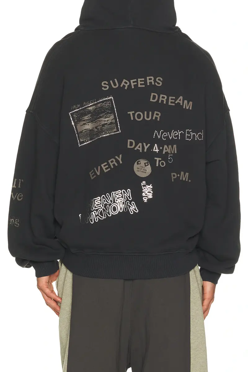 Palm Angels Surfer Dream Zipped Loose Hoodie | Thumbnail 4