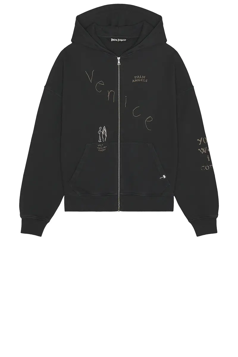 Palm Angels Surfer Dream Zipped Loose Hoodie | Thumbnail 6