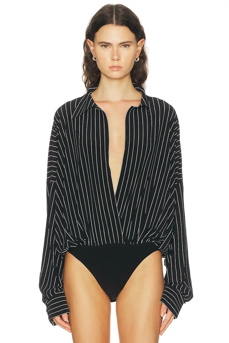 Norma Kamali Oversized Bodysuit | Thumbnail 2