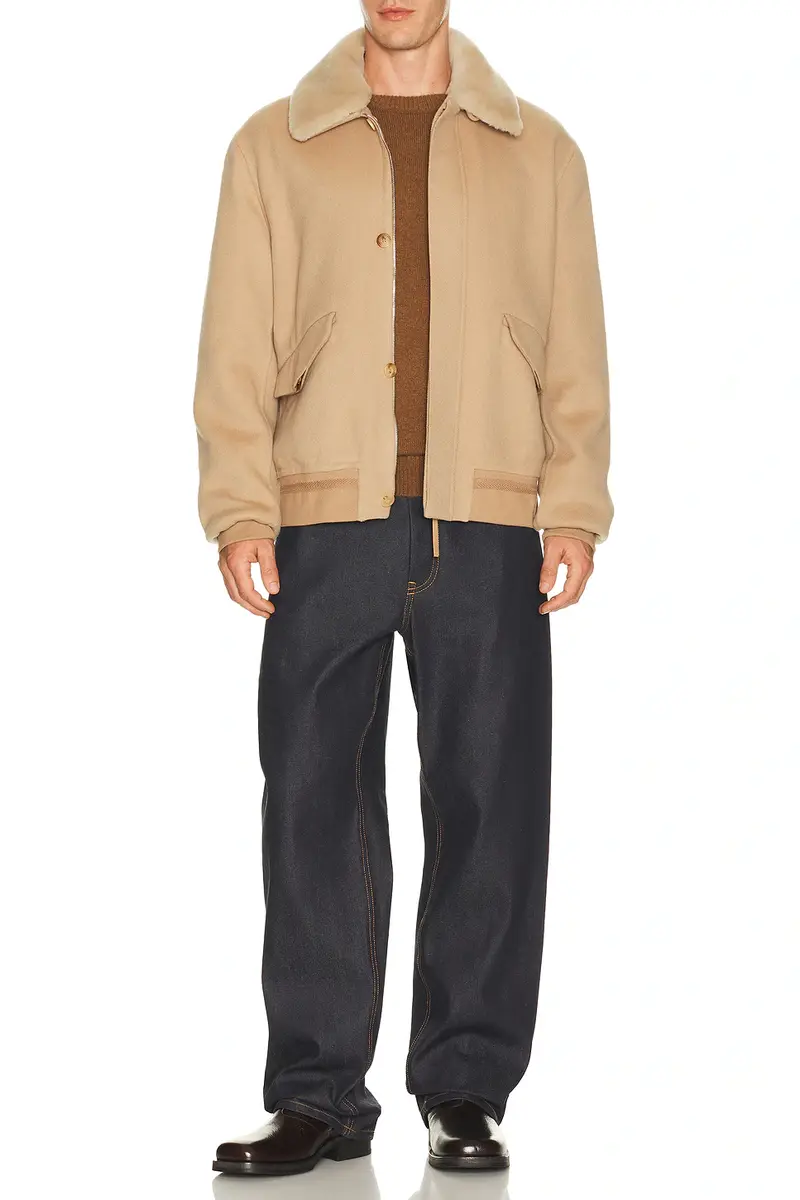 Gabriela Hearst James Bomber Jacket With Shearling Collar | Thumbnail 3