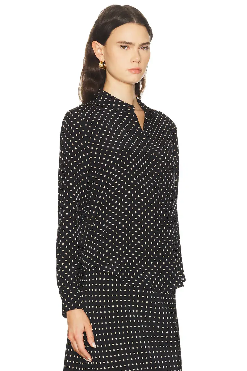 Sprwmn Fitted Silk Button Up Top | Thumbnail 2 Sprwmn Fitted Silk Button Up Top | Thumbnail 2
