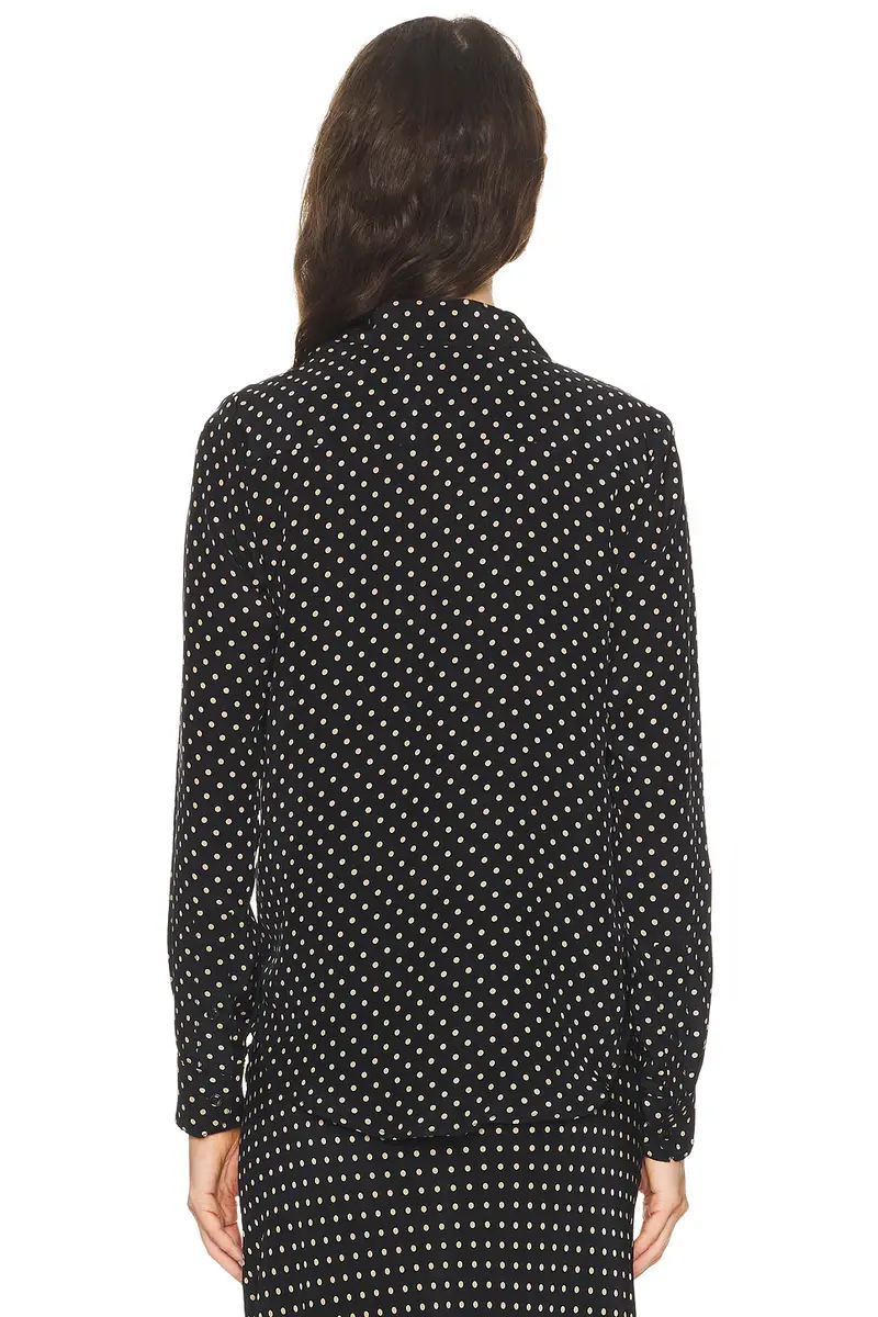Sprwmn Fitted Silk Button Up Top | Thumbnail 3 Sprwmn Fitted Silk Button Up Top | Thumbnail 3