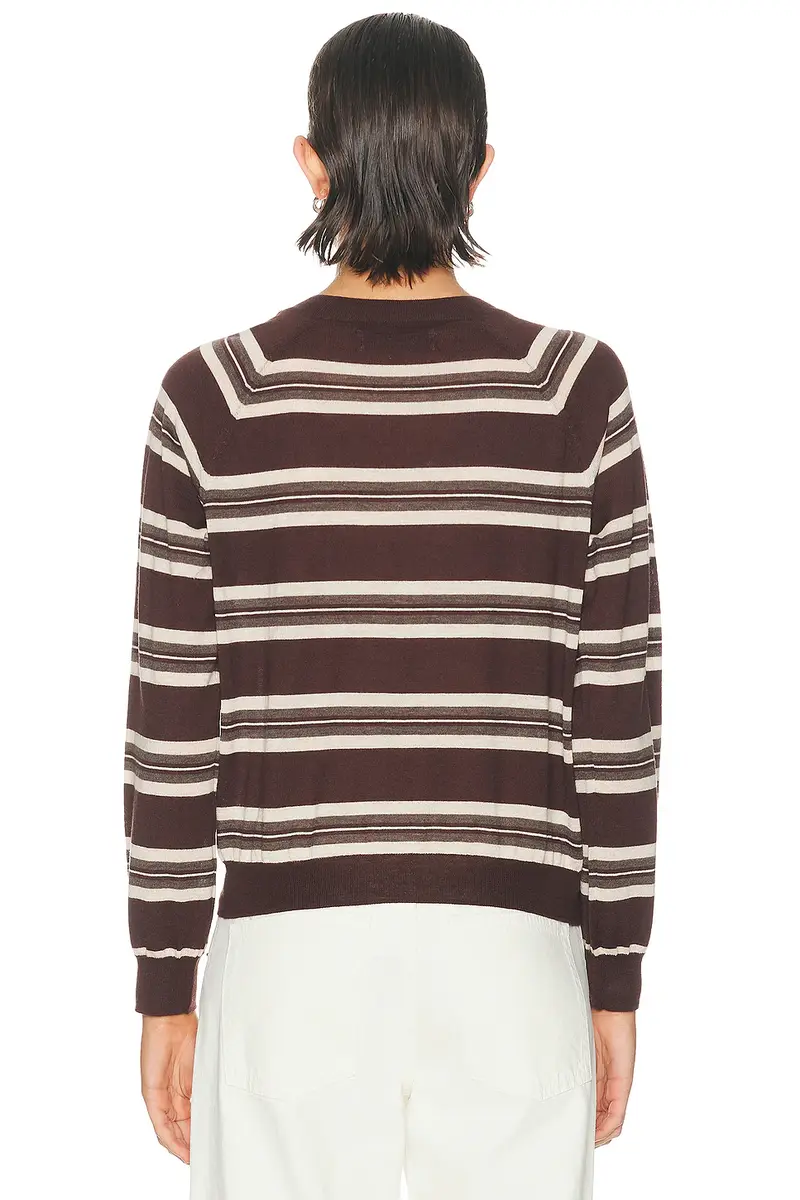 Sprwmn Long Sleeve Striped Raglan Tee | Thumbnail 3 Sprwmn Long Sleeve Striped Raglan Tee | Thumbnail 3