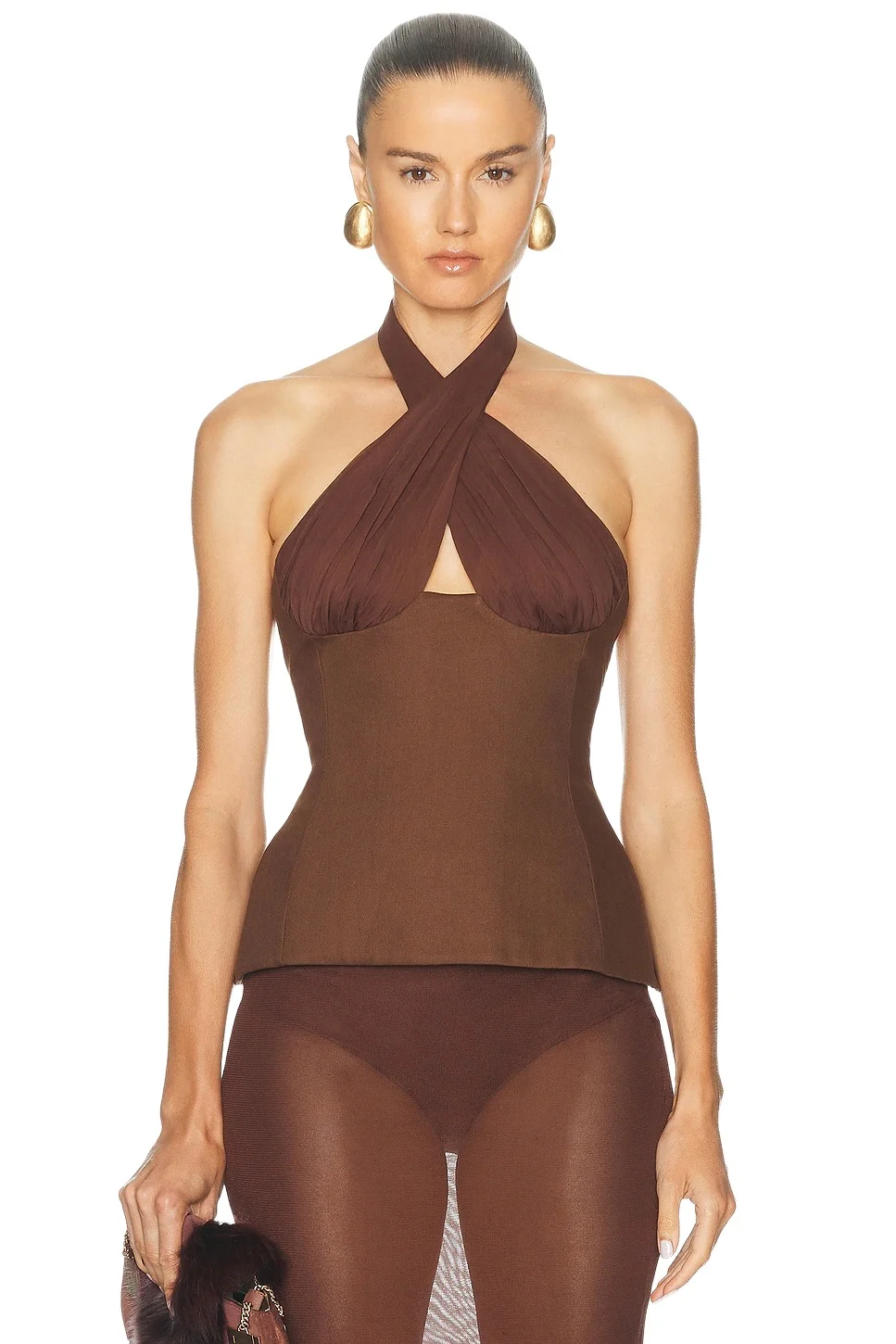 Tae Park Sculpted Halter Top