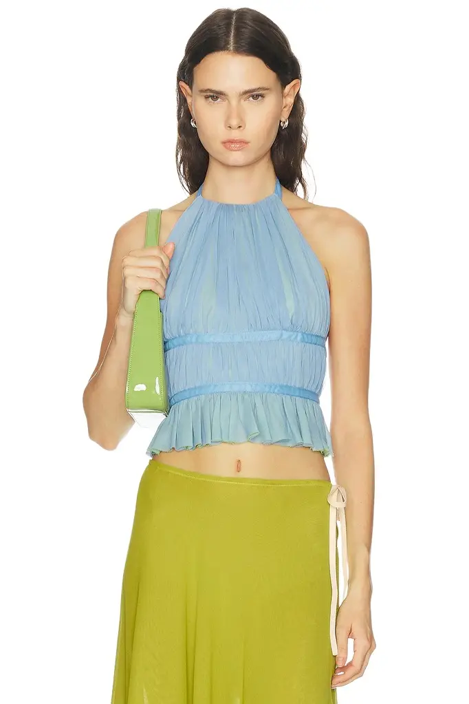Tae Park Chiffon Wrap Top