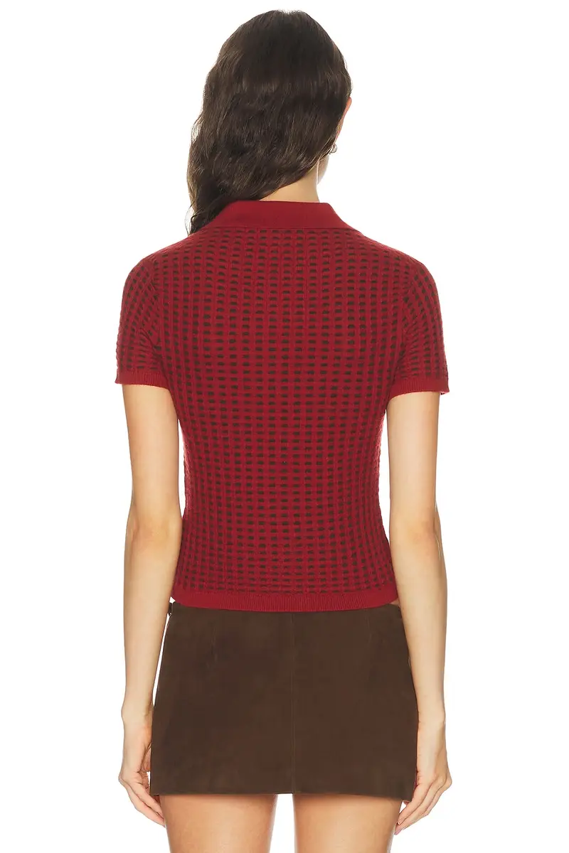 Guest In Residence Shrunken Waffle Polo Top | Thumbnail 3 Guest In Residence Shrunken Waffle Polo Top | Thumbnail 3
