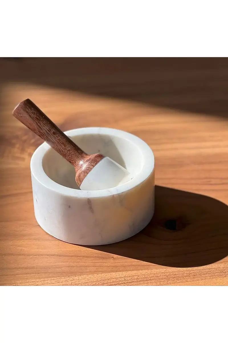 Verve Culture Marble Mortar & Pestle | Thumbnail 3 Verve Culture Marble Mortar & Pestle | Thumbnail 3