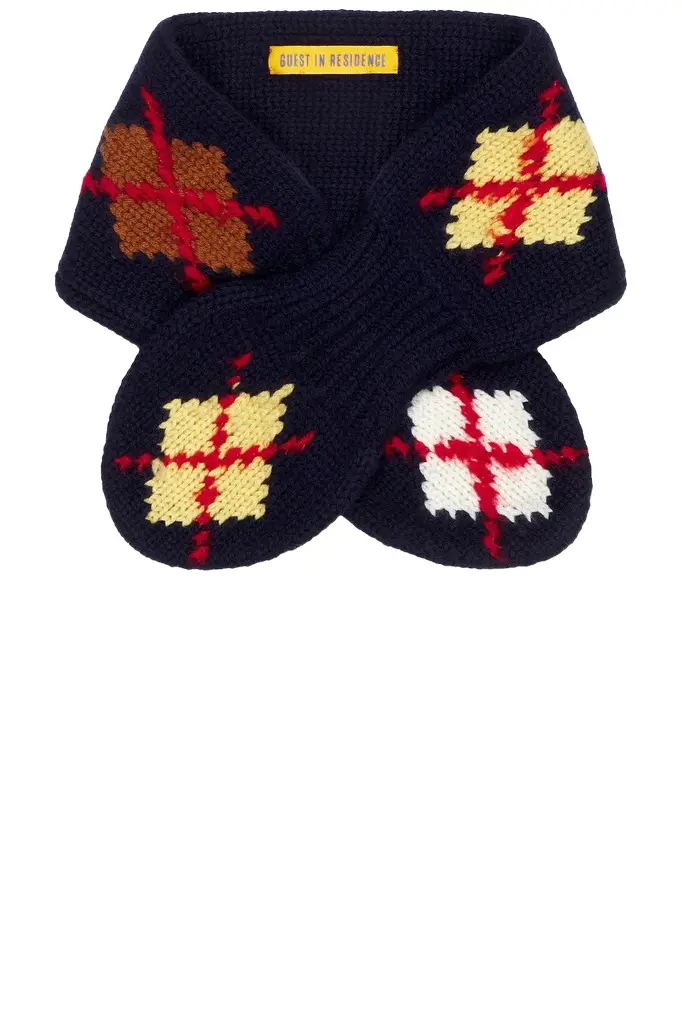 Guest In Residence Argyle Bowtie Scarf