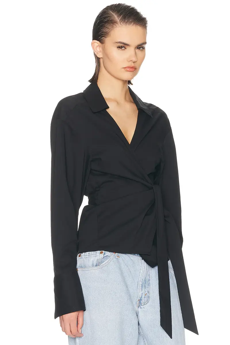 SIMONMILLER Anya Poplin Wrap Top | Thumbnail 2