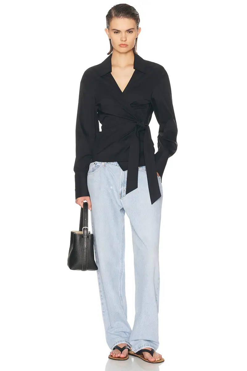 SIMONMILLER Anya Poplin Wrap Top | Thumbnail 4