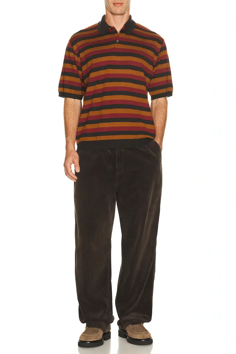 vowels Long Sleeve Knitted Stripe Polo | Thumbnail 3 vowels Long Sleeve Knitted Stripe Polo | Thumbnail 3