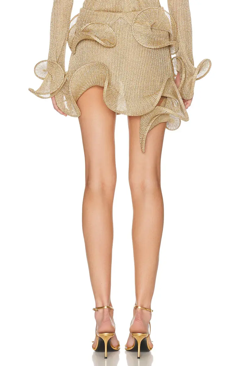 Sid Neigum Wave Hem Bamboo Mini Skirt | Thumbnail 4 Sid Neigum Wave Hem Bamboo Mini Skirt | Thumbnail 4