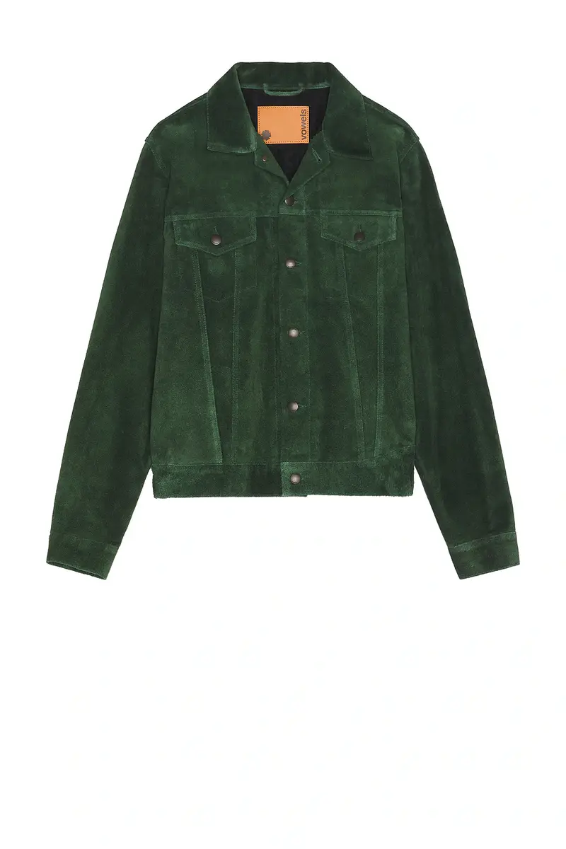 vowels Suede Trucker Jacket | Thumbnail 4