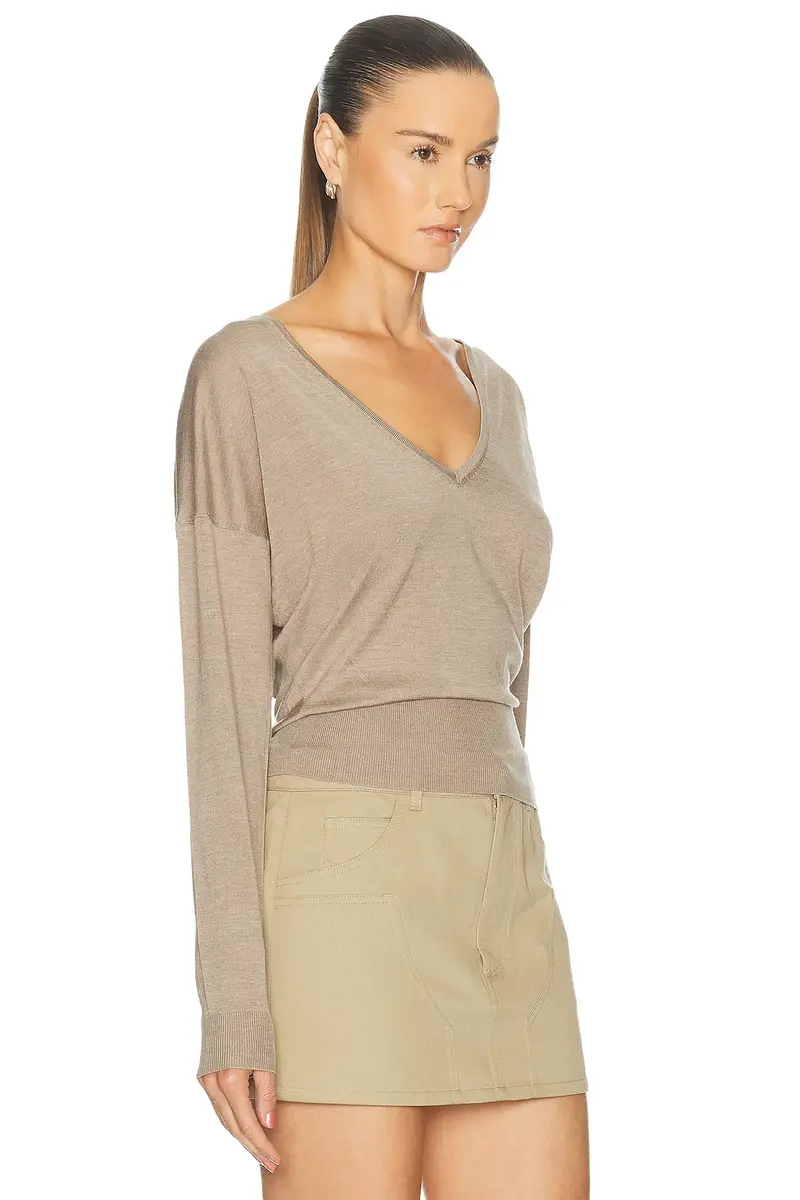 RENGGLI Silk Cashmere V Neck Sweater | Thumbnail 2 RENGGLI Silk Cashmere V Neck Sweater | Thumbnail 2