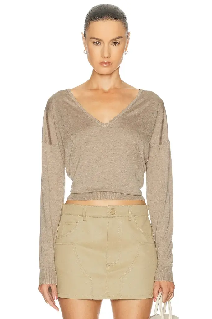 Silk Cashmere V Neck Sweater Silk Cashmere V Neck Sweater