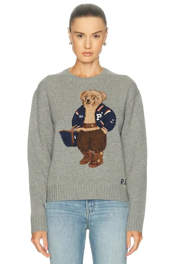 Bear Crewneck Long Sleeve Sweater Bear Crewneck Long Sleeve Sweater