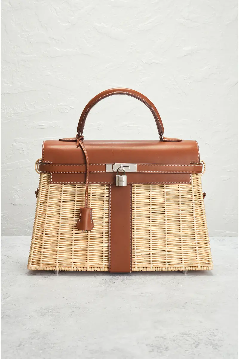 HERMÈS Hermes Wicker Kelly Picnic 35 Handbag | Thumbnail 2 HERMÈS Hermes Wicker Kelly Picnic 35 Handbag | Thumbnail 2