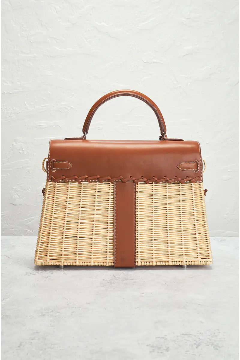 HERMÈS Hermes Wicker Kelly Picnic 35 Handbag | Thumbnail 3 HERMÈS Hermes Wicker Kelly Picnic 35 Handbag | Thumbnail 3