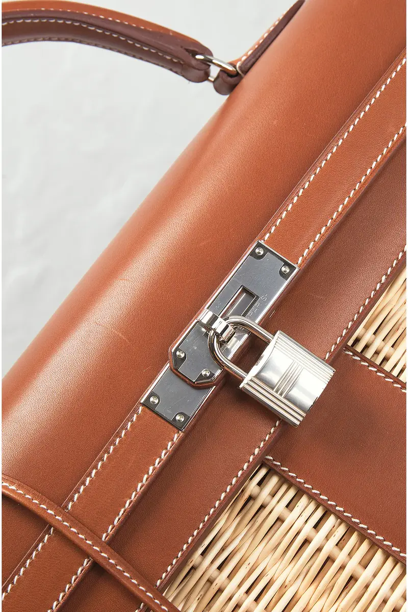 HERMÈS Hermes Wicker Kelly Picnic 35 Handbag | Thumbnail 5 HERMÈS Hermes Wicker Kelly Picnic 35 Handbag | Thumbnail 5