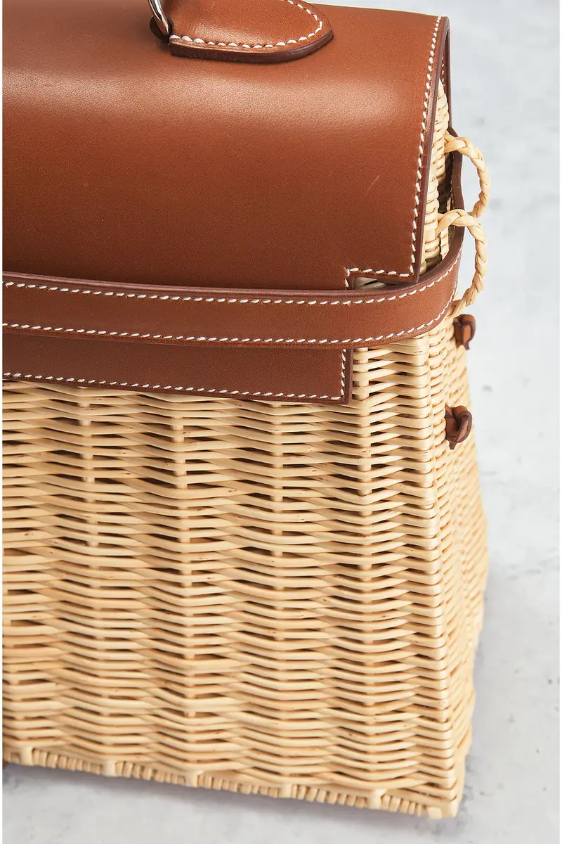 HERMÈS Hermes Wicker Kelly Picnic 35 Handbag | Thumbnail 7 HERMÈS Hermes Wicker Kelly Picnic 35 Handbag | Thumbnail 7
