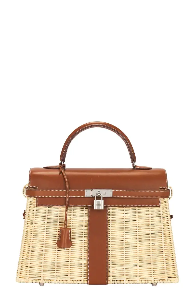 HERMÈS Hermes Wicker Kelly Picnic 35 Handbag