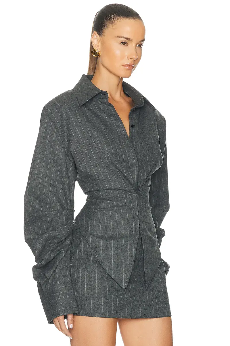SANS FAFF Pinstripe Founder's Blouse | Thumbnail 2 SANS FAFF Pinstripe Founder's Blouse | Thumbnail 2