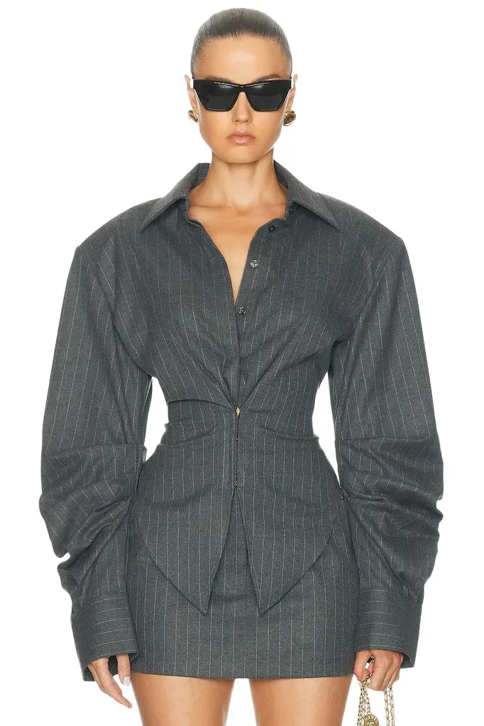 SANS FAFF Pinstripe Founder's Blouse