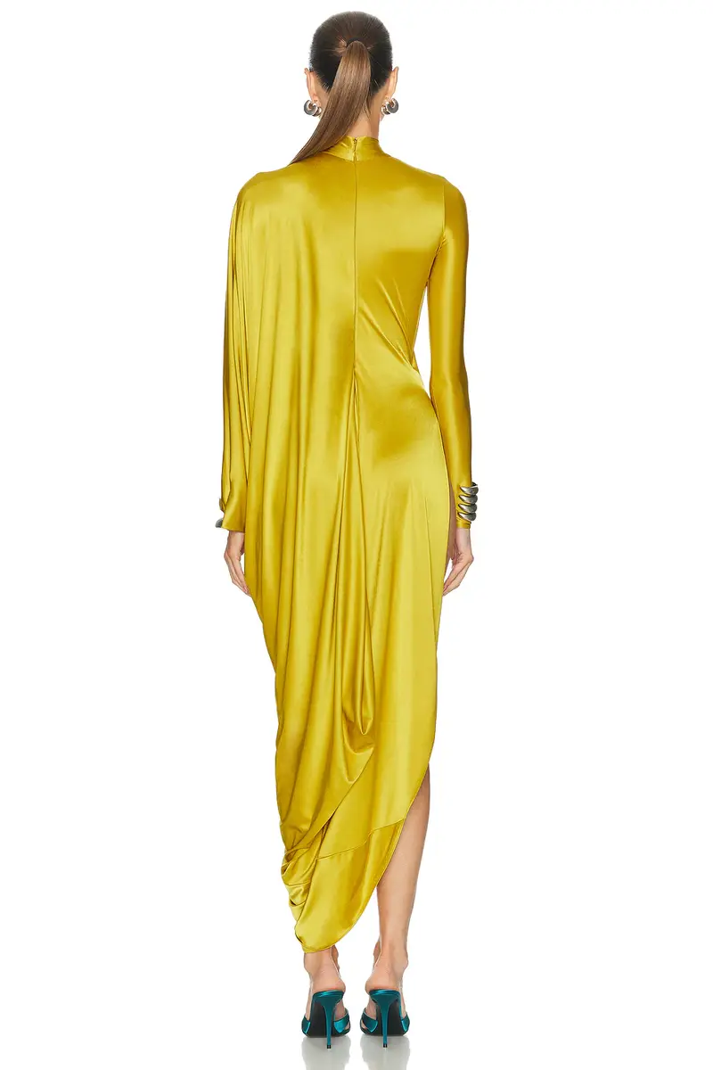 Burc Akyol Satin Vestale Dress | Thumbnail 4 Burc Akyol Satin Vestale Dress | Thumbnail 4
