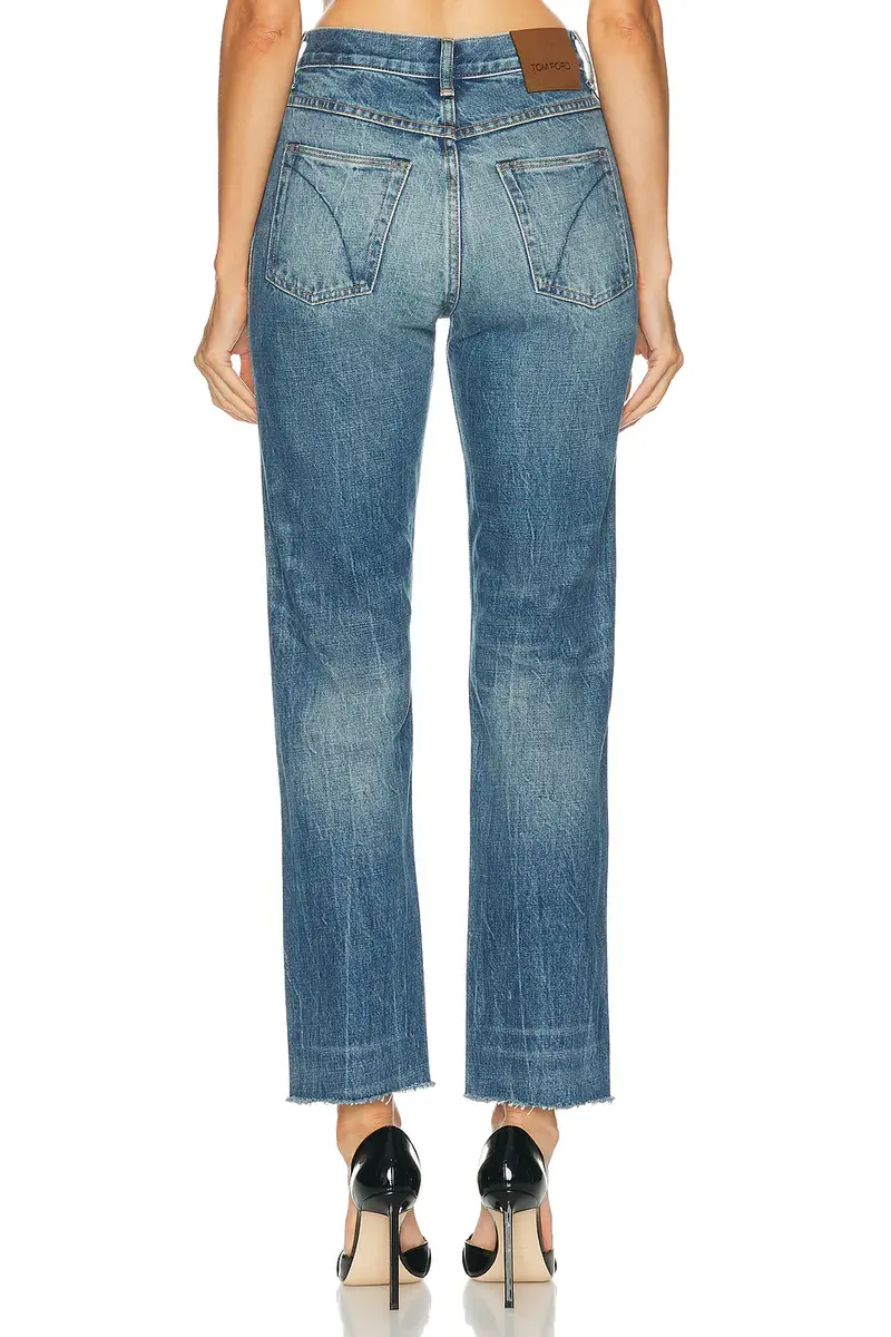 Tom Ford Stonewashed Denim Melanie Straight Leg | Thumbnail 4 Tom Ford Stonewashed Denim Melanie Straight Leg | Thumbnail 4