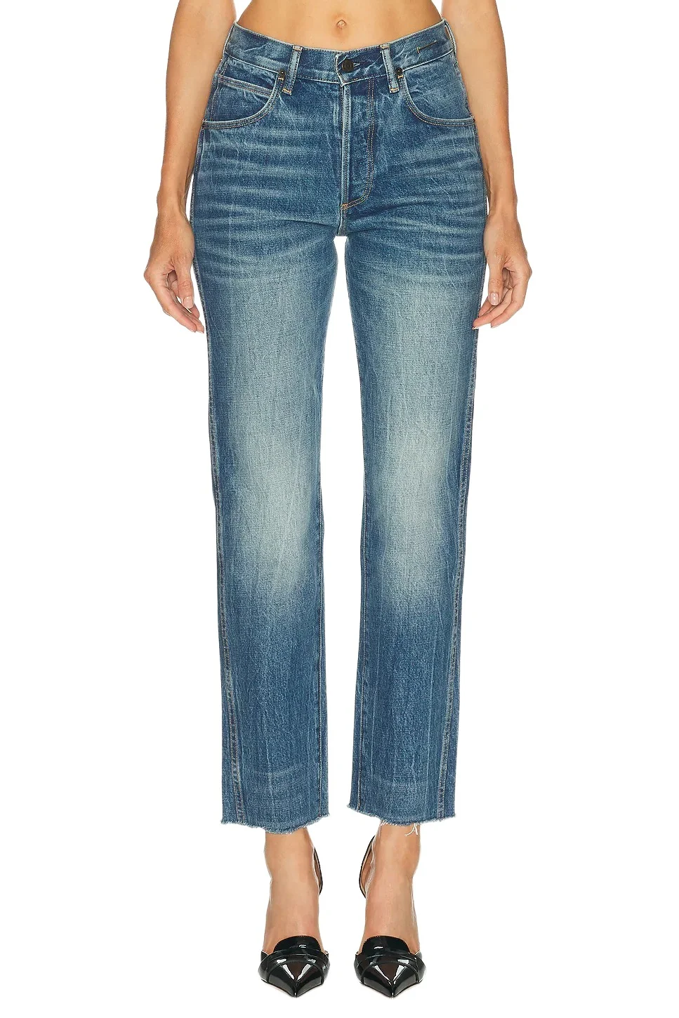 Tom Ford Stonewashed Denim Melanie Straight Leg
