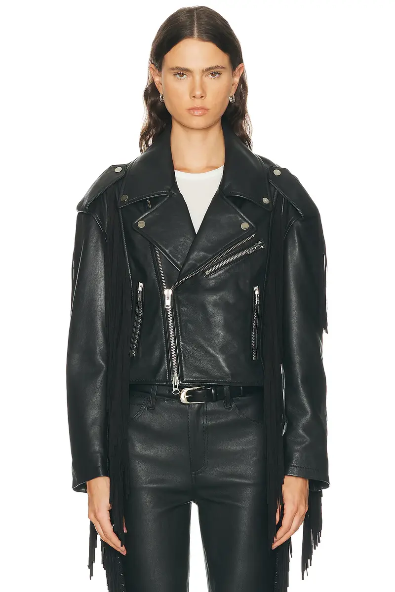Sprwmn Moto Fringe Leather Jacket | Thumbnail 2 Sprwmn Moto Fringe Leather Jacket | Thumbnail 2