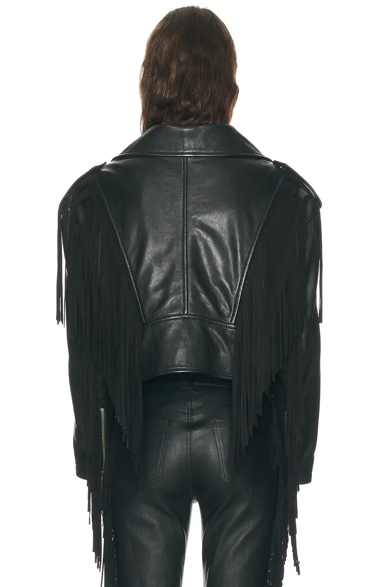 Sprwmn Moto Fringe Leather Jacket | Thumbnail 4 Sprwmn Moto Fringe Leather Jacket | Thumbnail 4