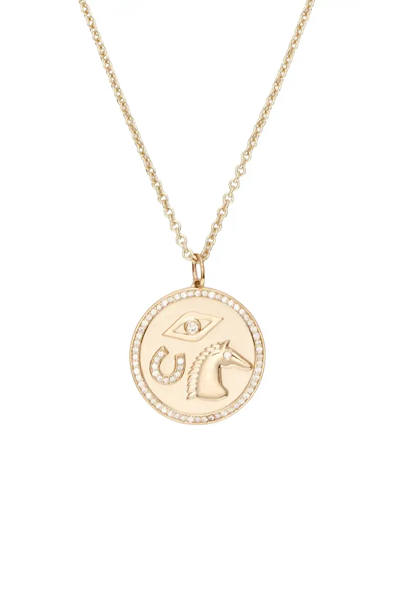 Sydney Evan Equestrian Coin Necklace | Thumbnail 2 Sydney Evan Equestrian Coin Necklace | Thumbnail 2