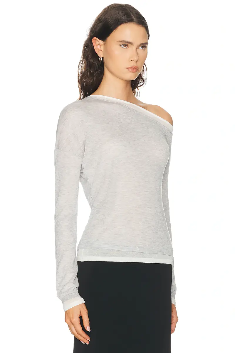 EAVES Wei Layered Assym Knit Top | Thumbnail 2