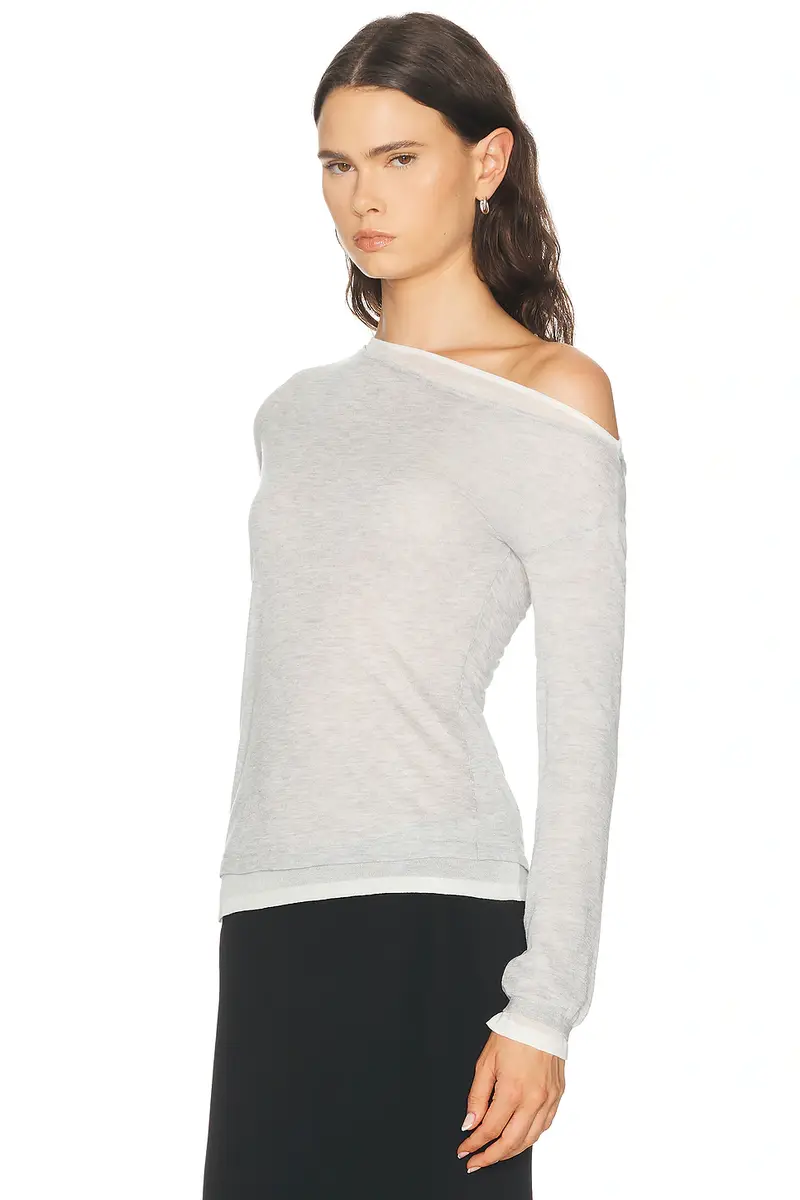 EAVES Wei Layered Assym Knit Top | Thumbnail 3