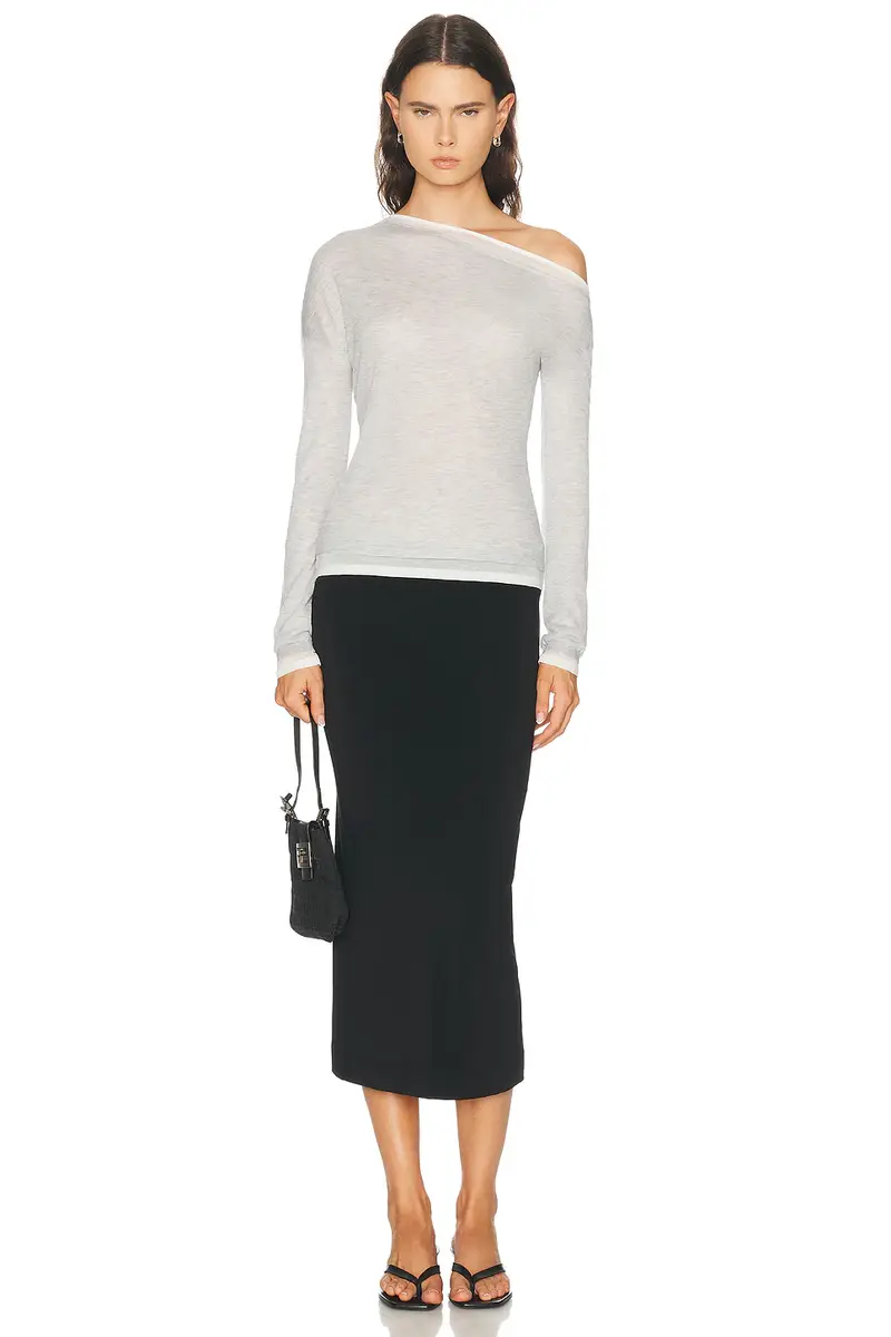 EAVES Wei Layered Assym Knit Top | Thumbnail 5