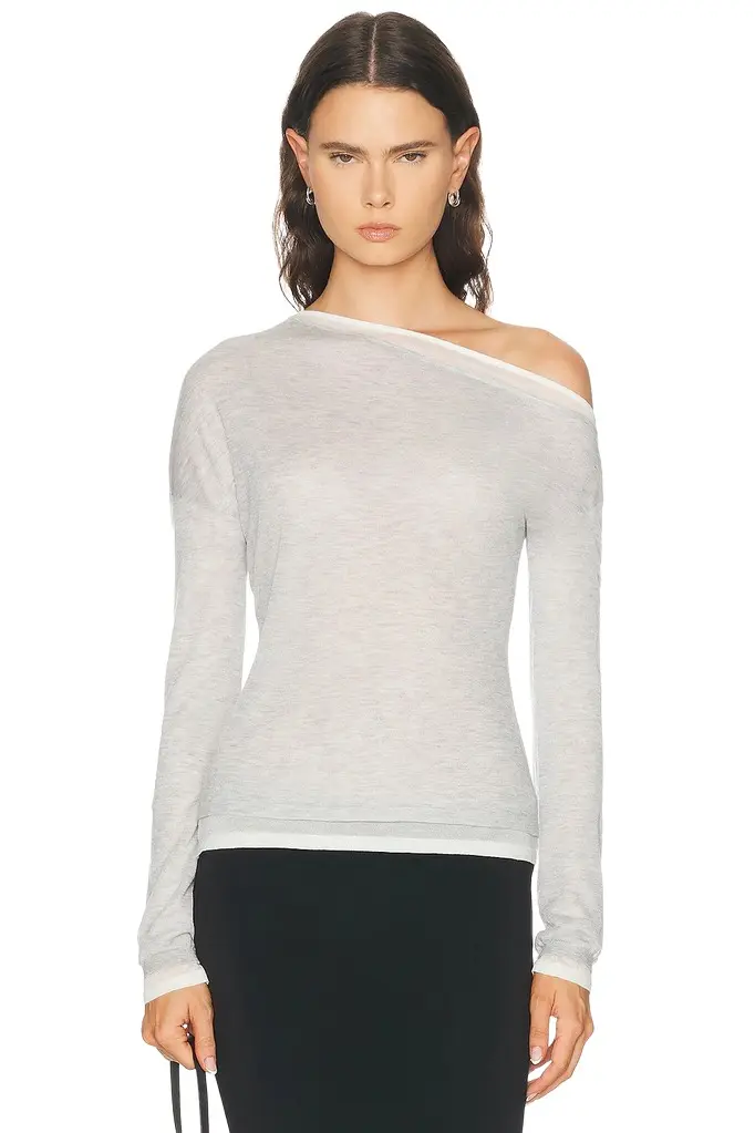 Wei Layered Assym Knit Top