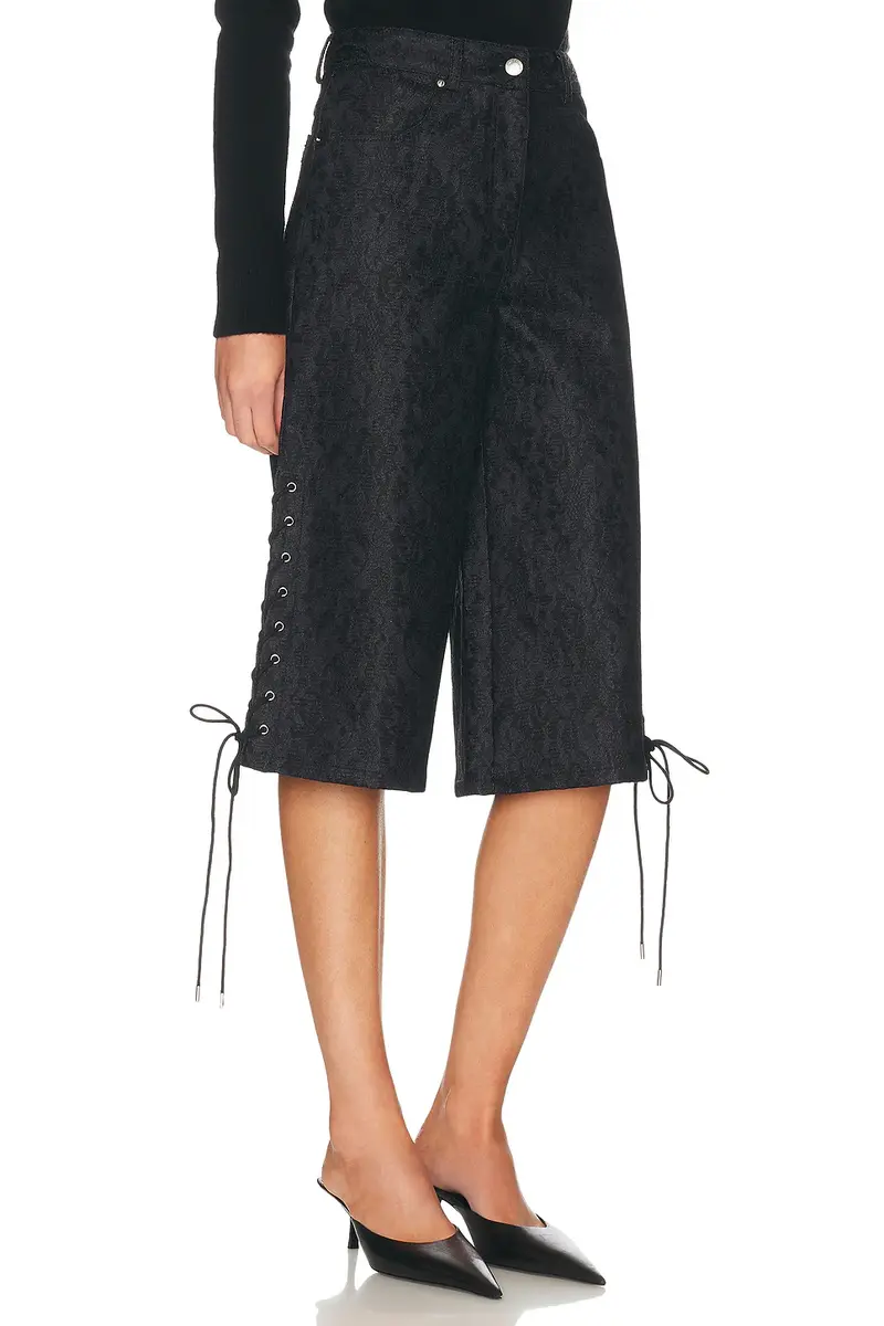 Fleur du Mal Lace Denim Culotte | Thumbnail 2