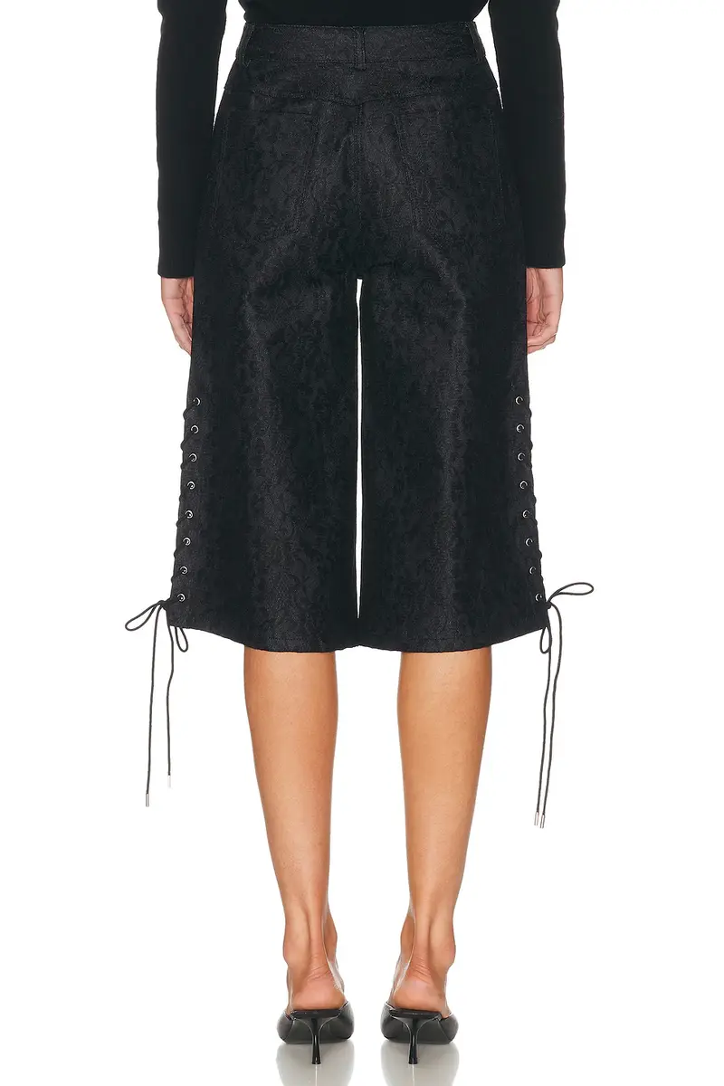 Fleur du Mal Lace Denim Culotte | Thumbnail 4