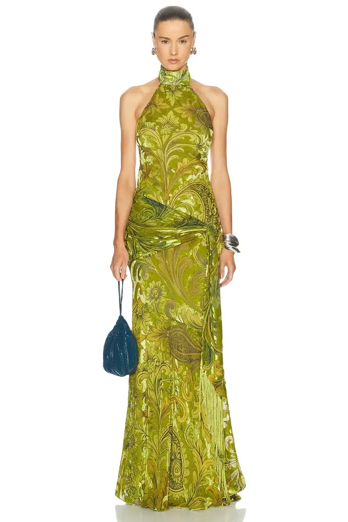 Retrofête Protea Velvet Dress
