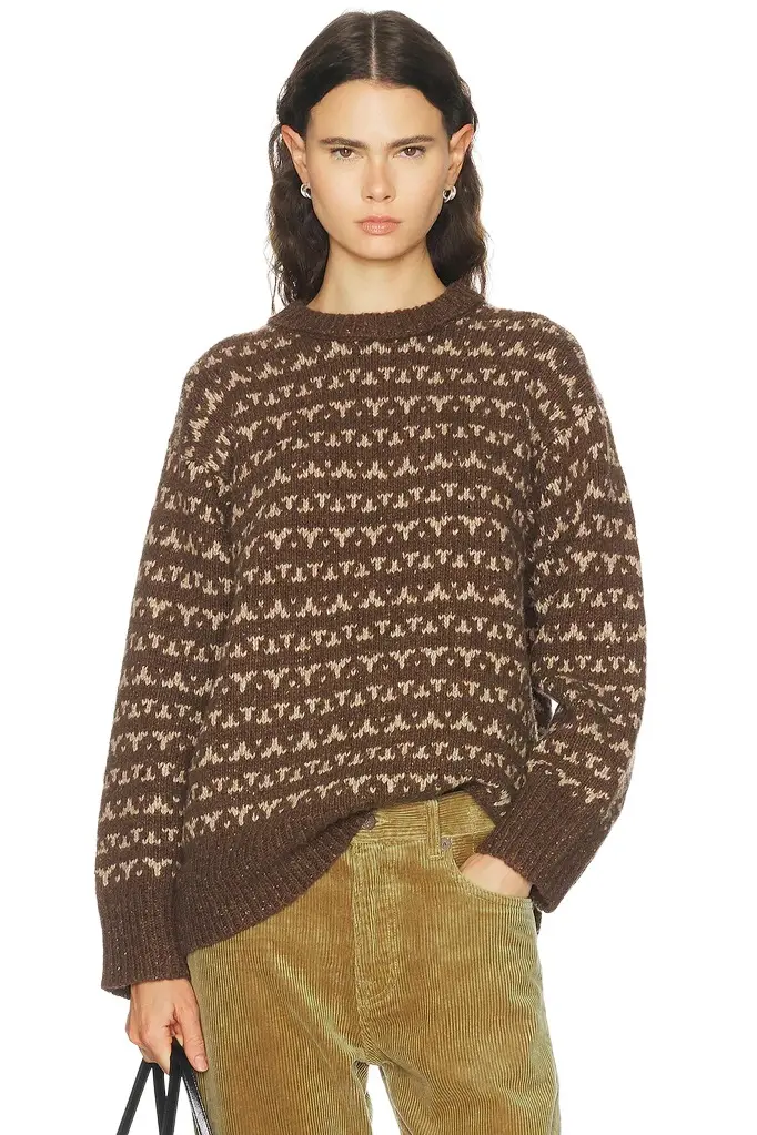 R13 Oversized Crewneck Sweater